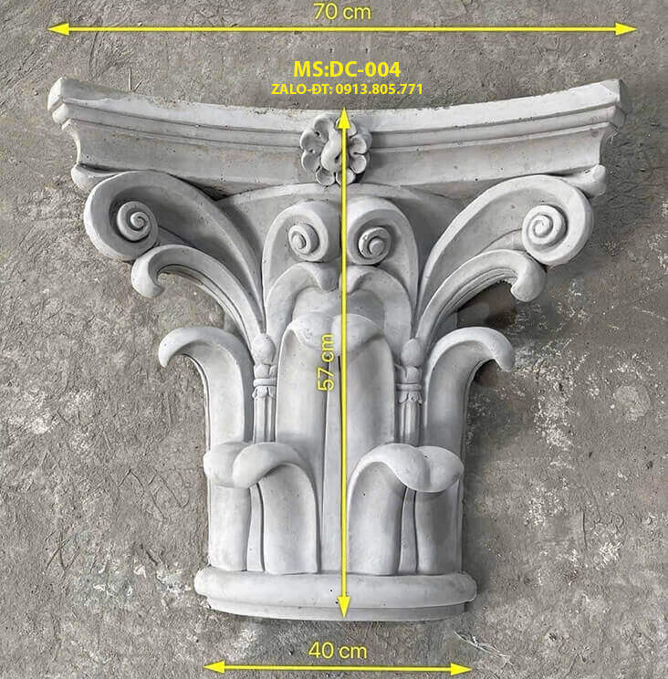 đắp phào chỉ xi măng nhà biệt thự DC004